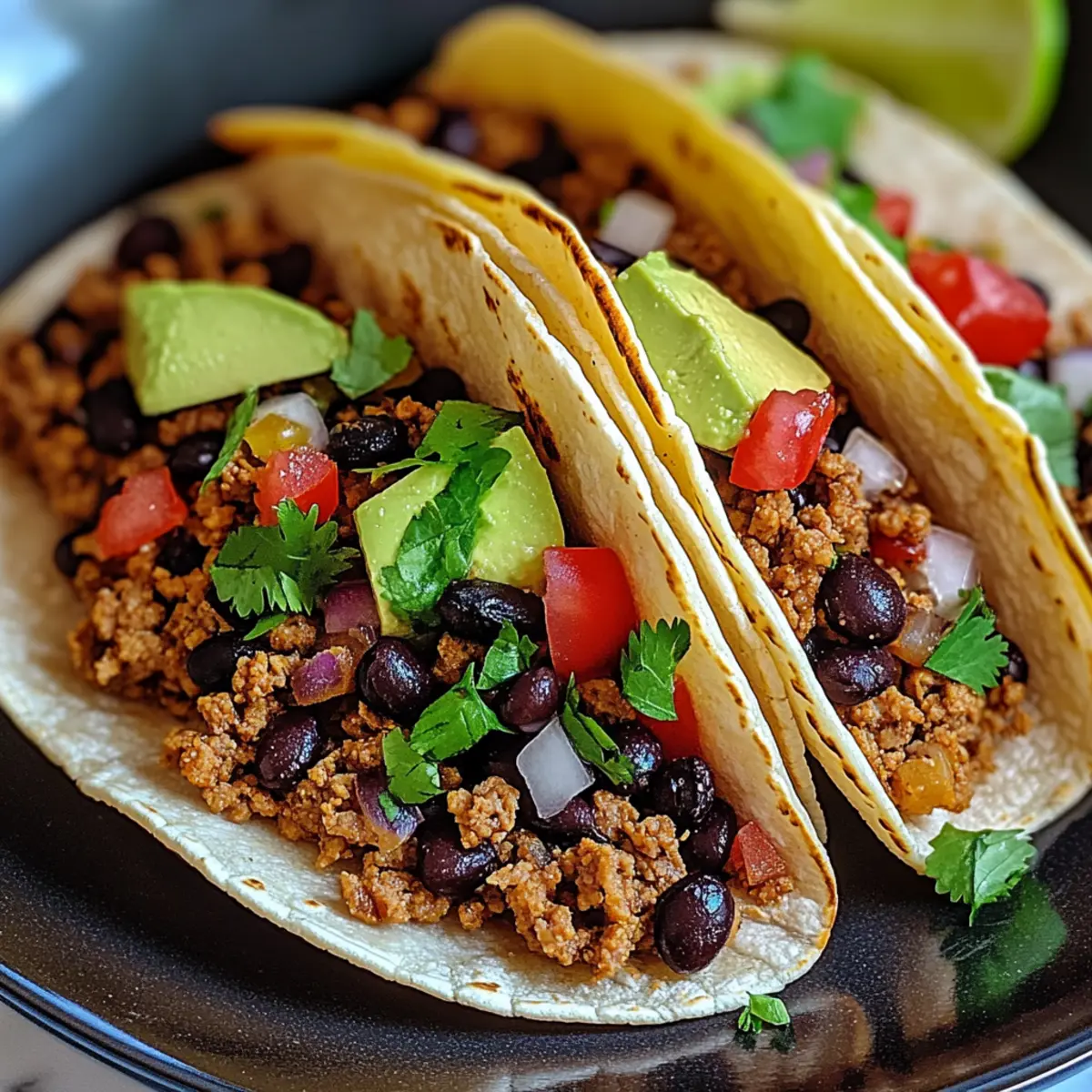 Ground Turkey Black Bean Tacos