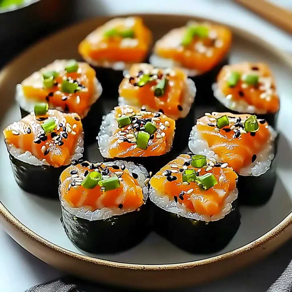 Oven Baked Salmon Sushi Bites