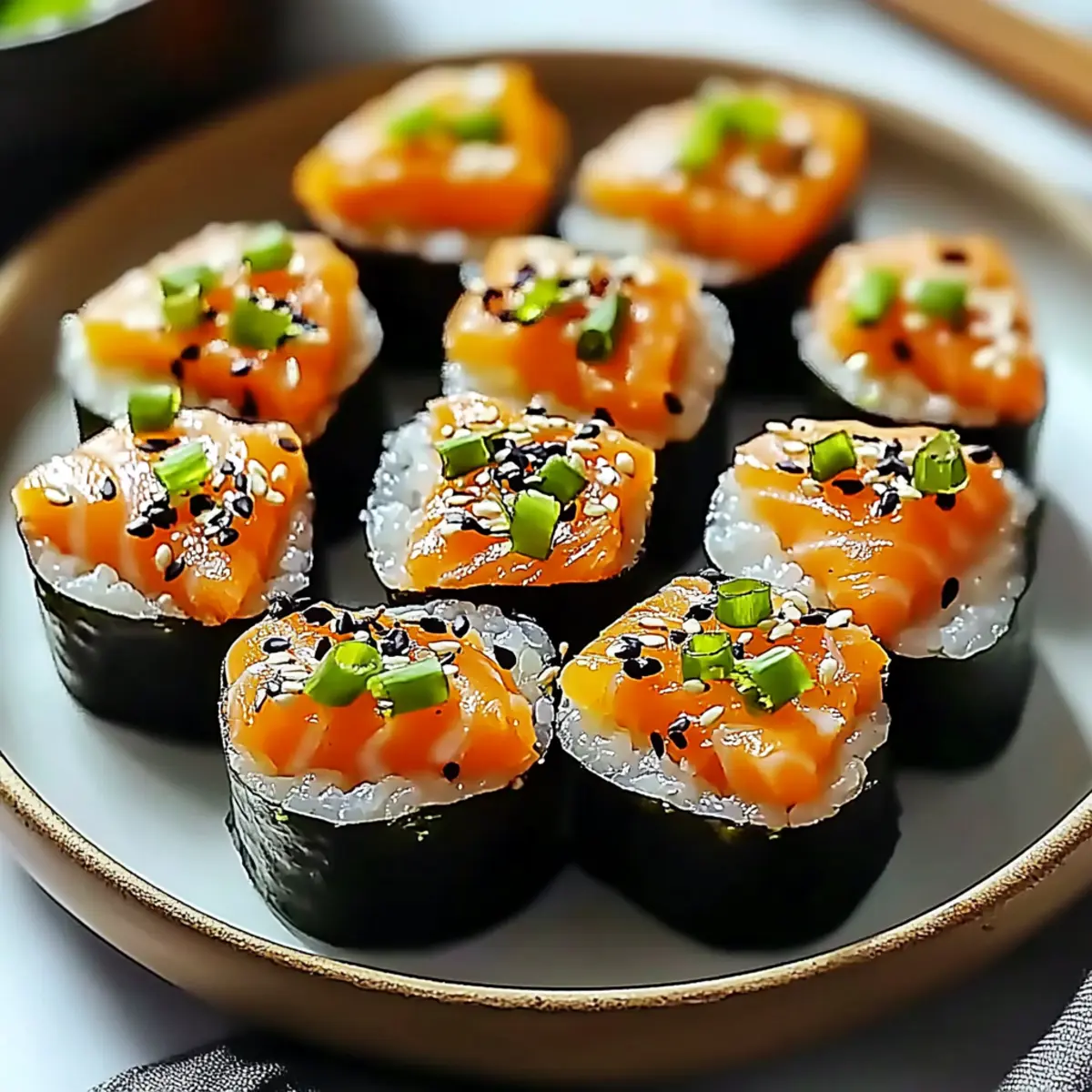 Oven Baked Salmon Sushi Bites