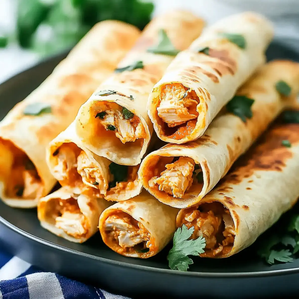 Baked Cream Cheese Chicken Taquitos