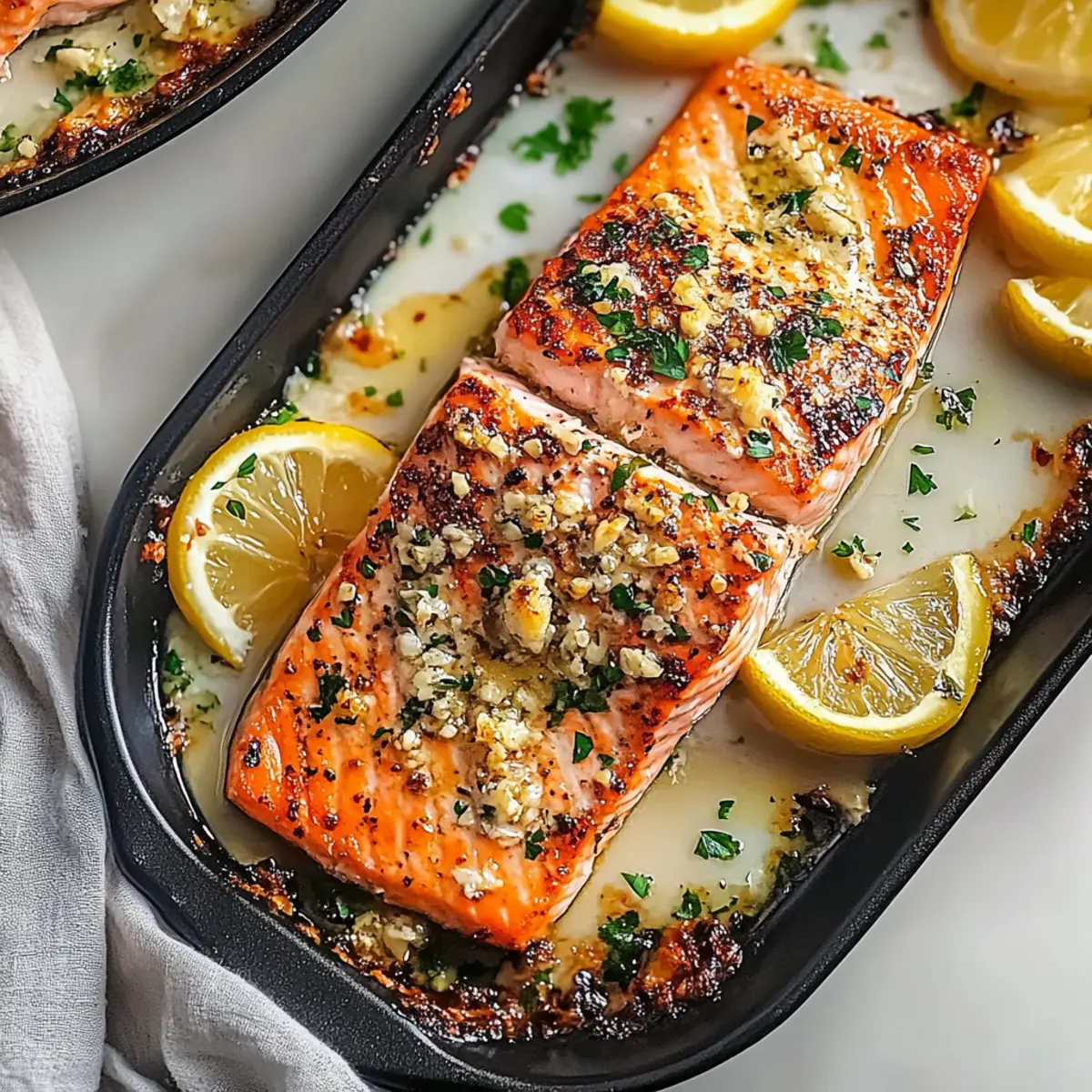 Oven Baked Garlic Butter Salmon