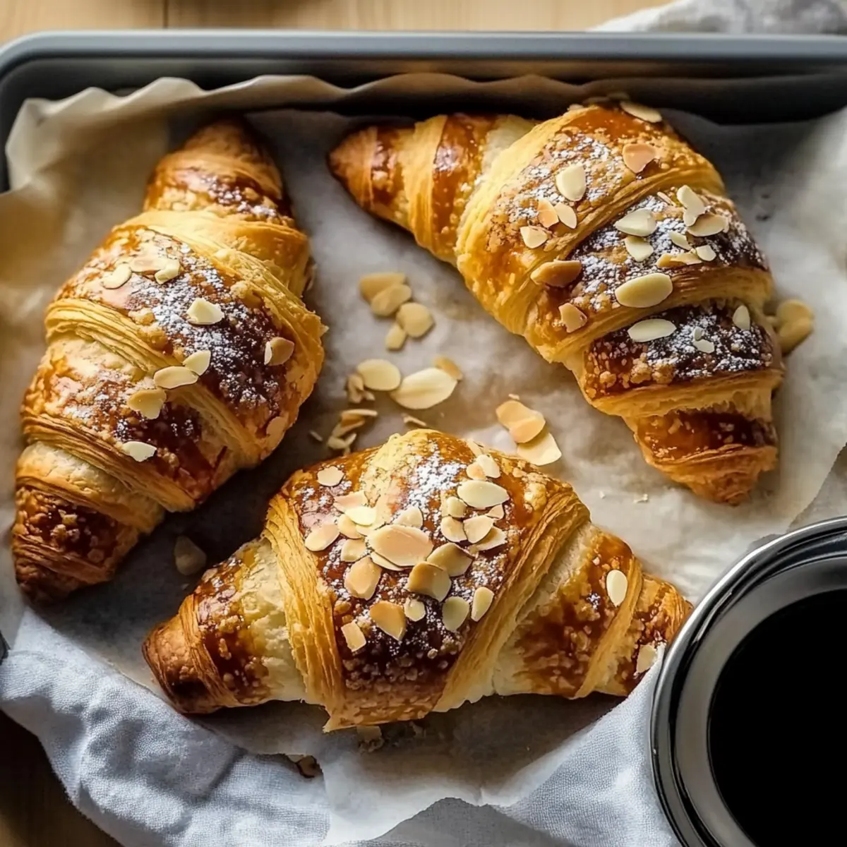 Flaky Almond Croissants with Homemade Frangipane