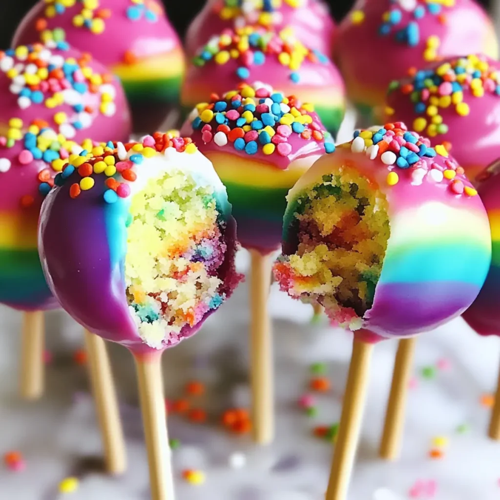 Rainbow Cake Pops