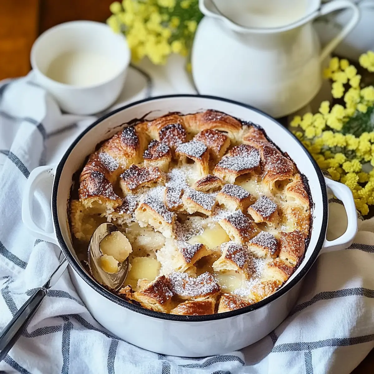 Almond Croissant Pudding