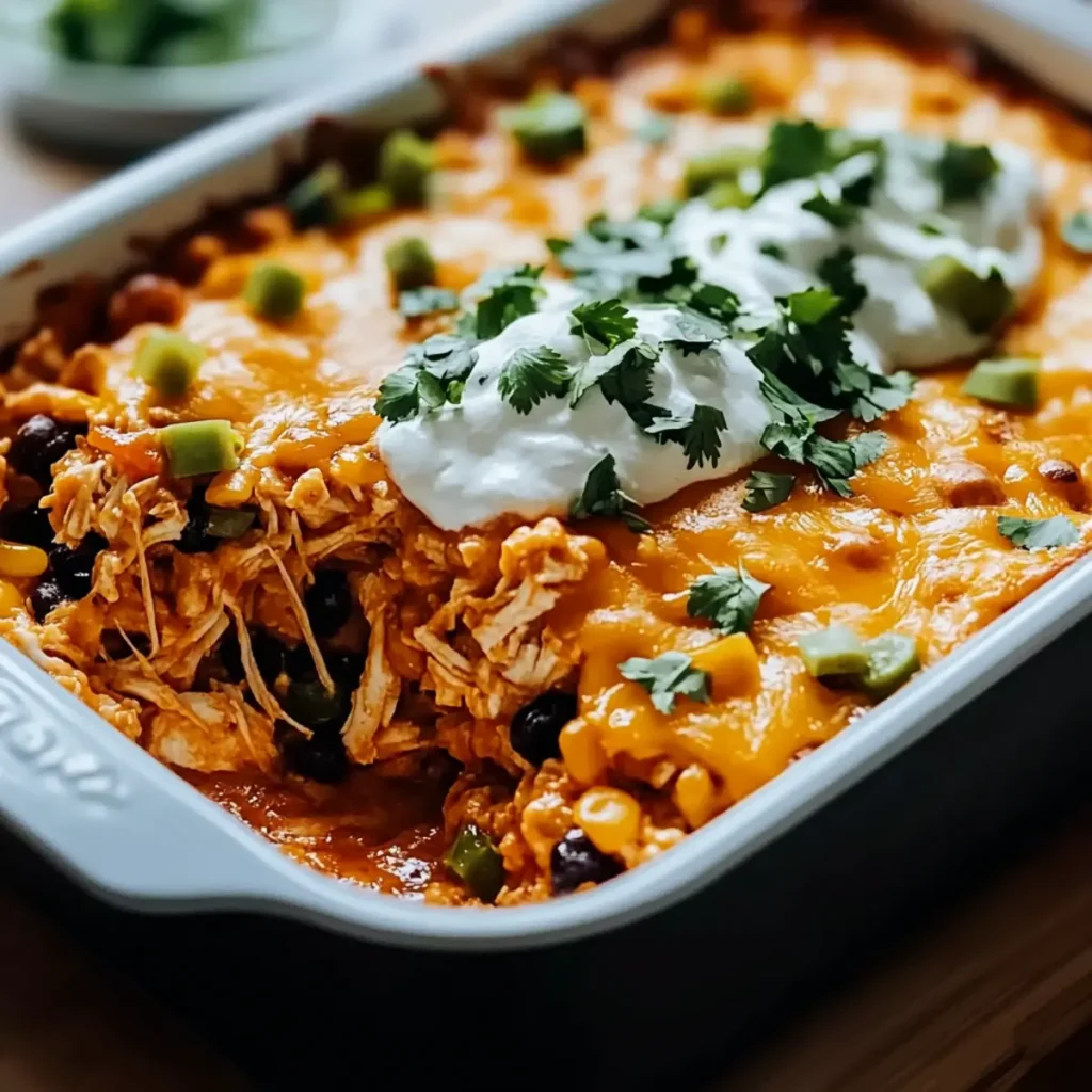 Cheesy Chicken Taco Casserole