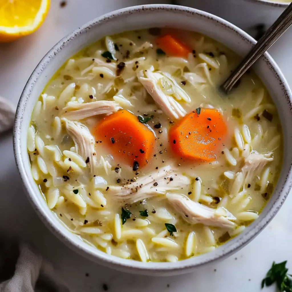 Creamy Chicken Orzo Soup