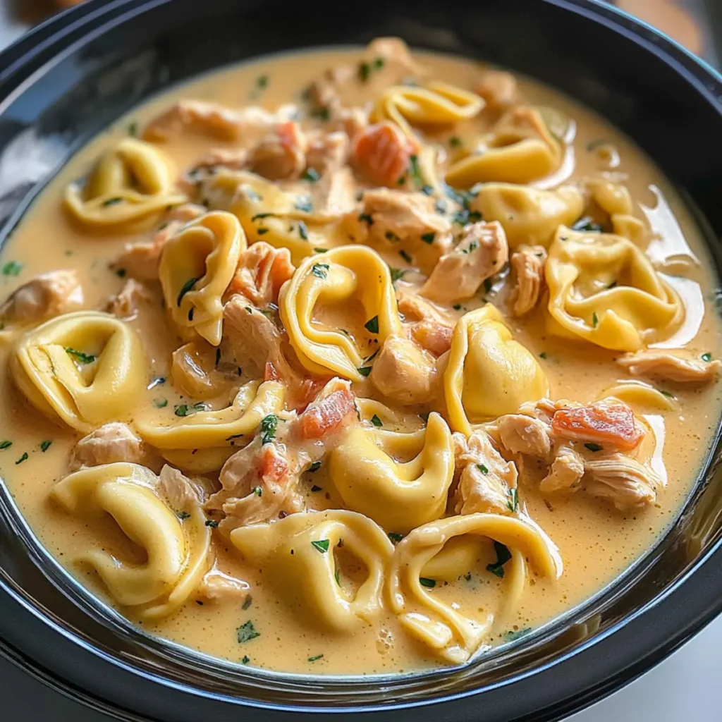 Crockpot Chicken Tortellini