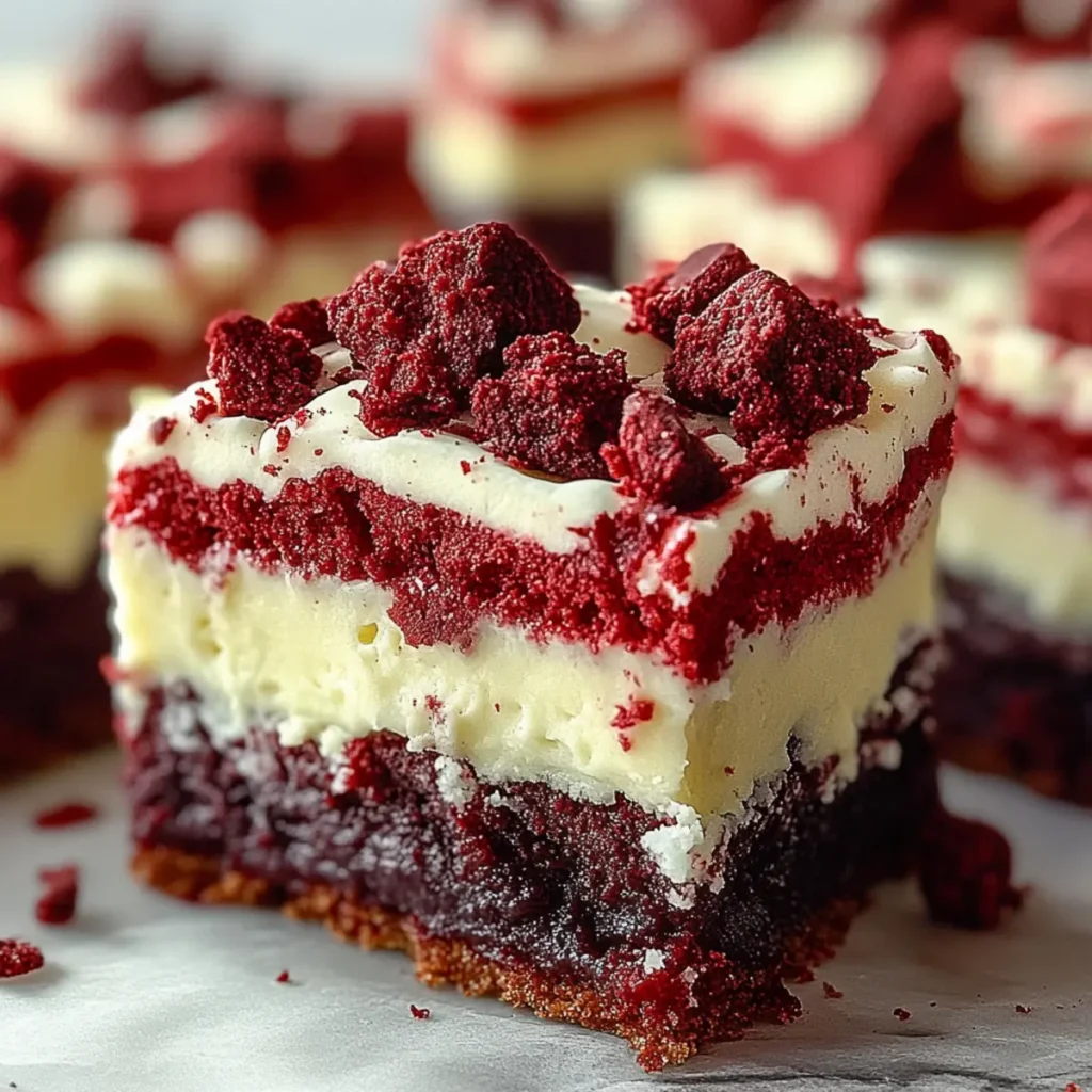 Red Velvet Cookie Bars