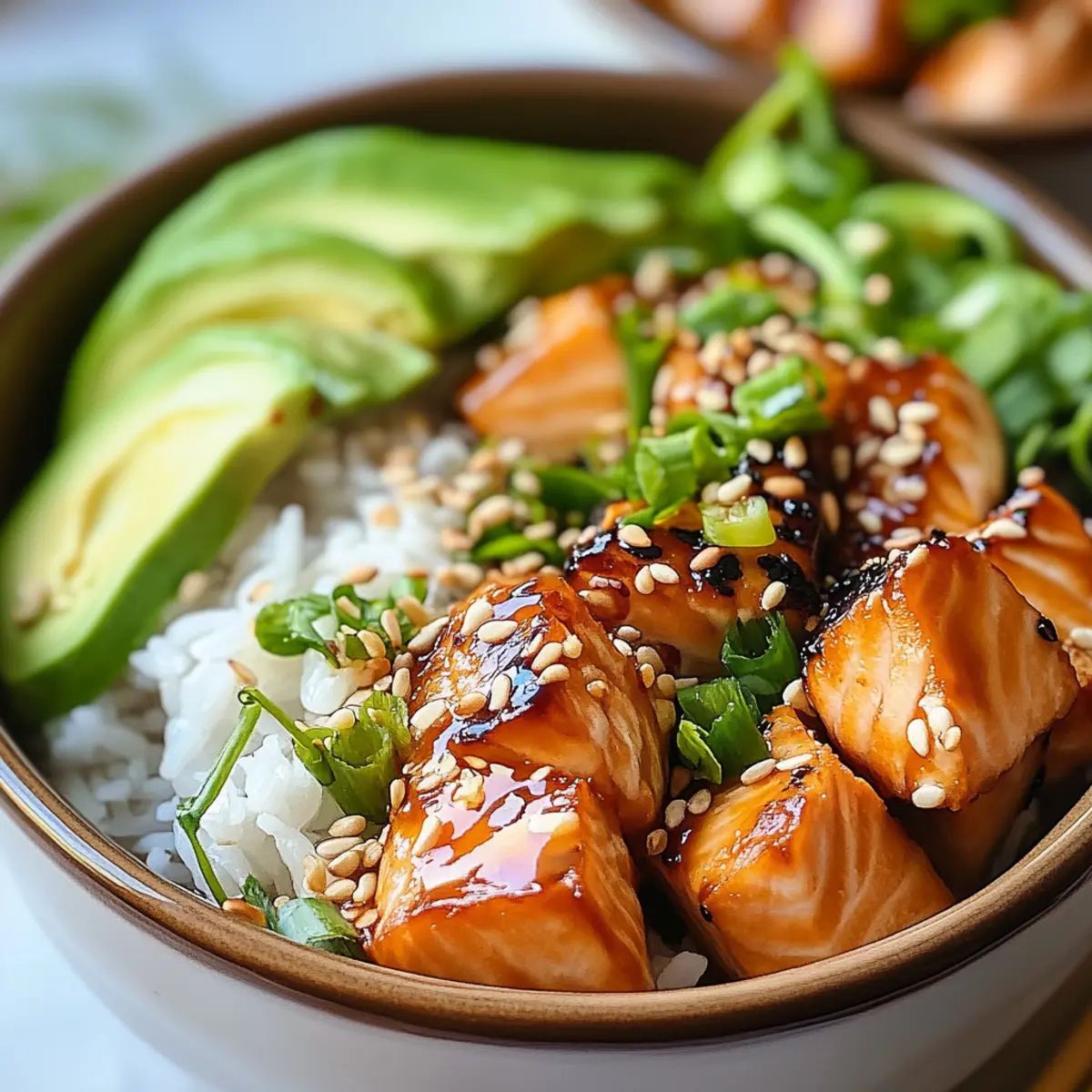 Crispy Bang Bang Salmon Bite Bowls