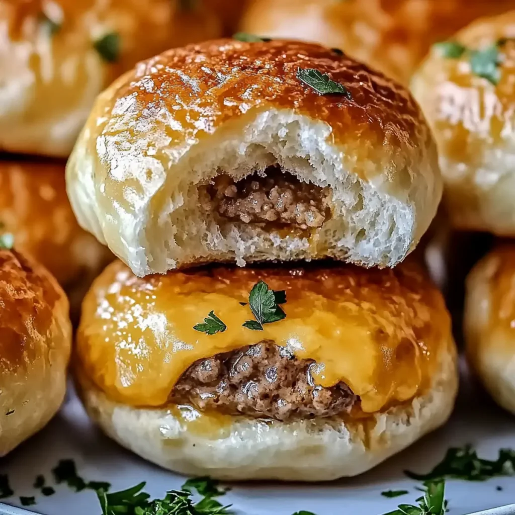 Garlic Parmesan Cheeseburger Bombs