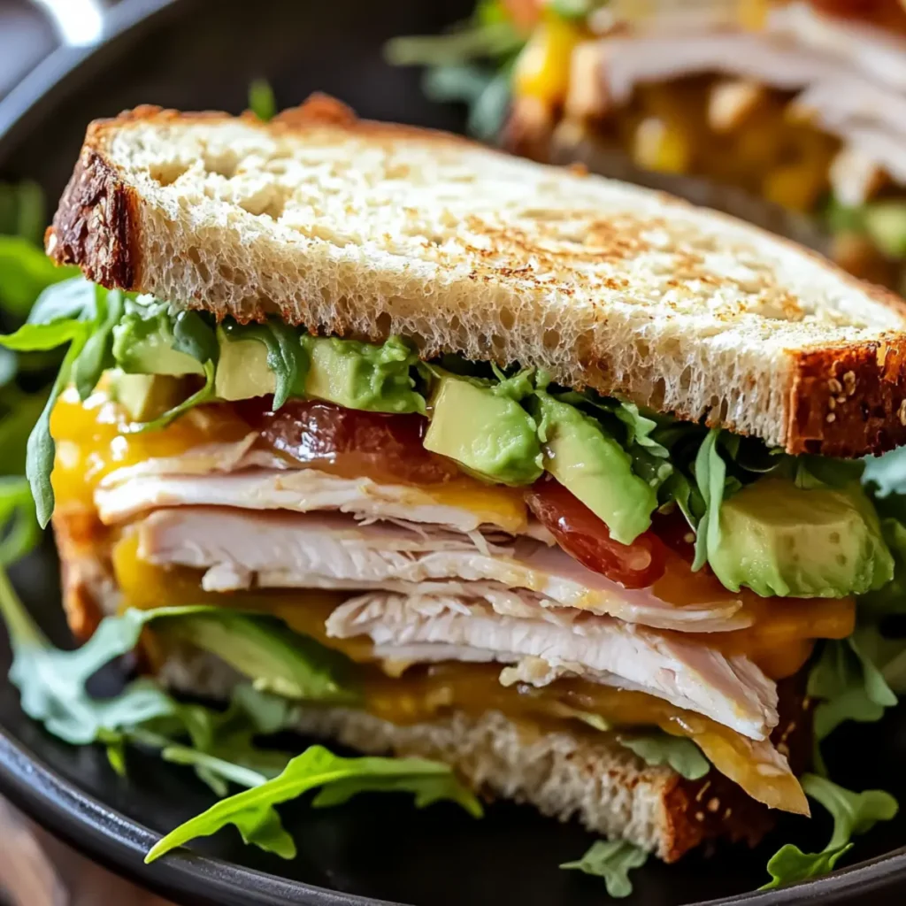 Honey Mustard Turkey Avocado Sandwich