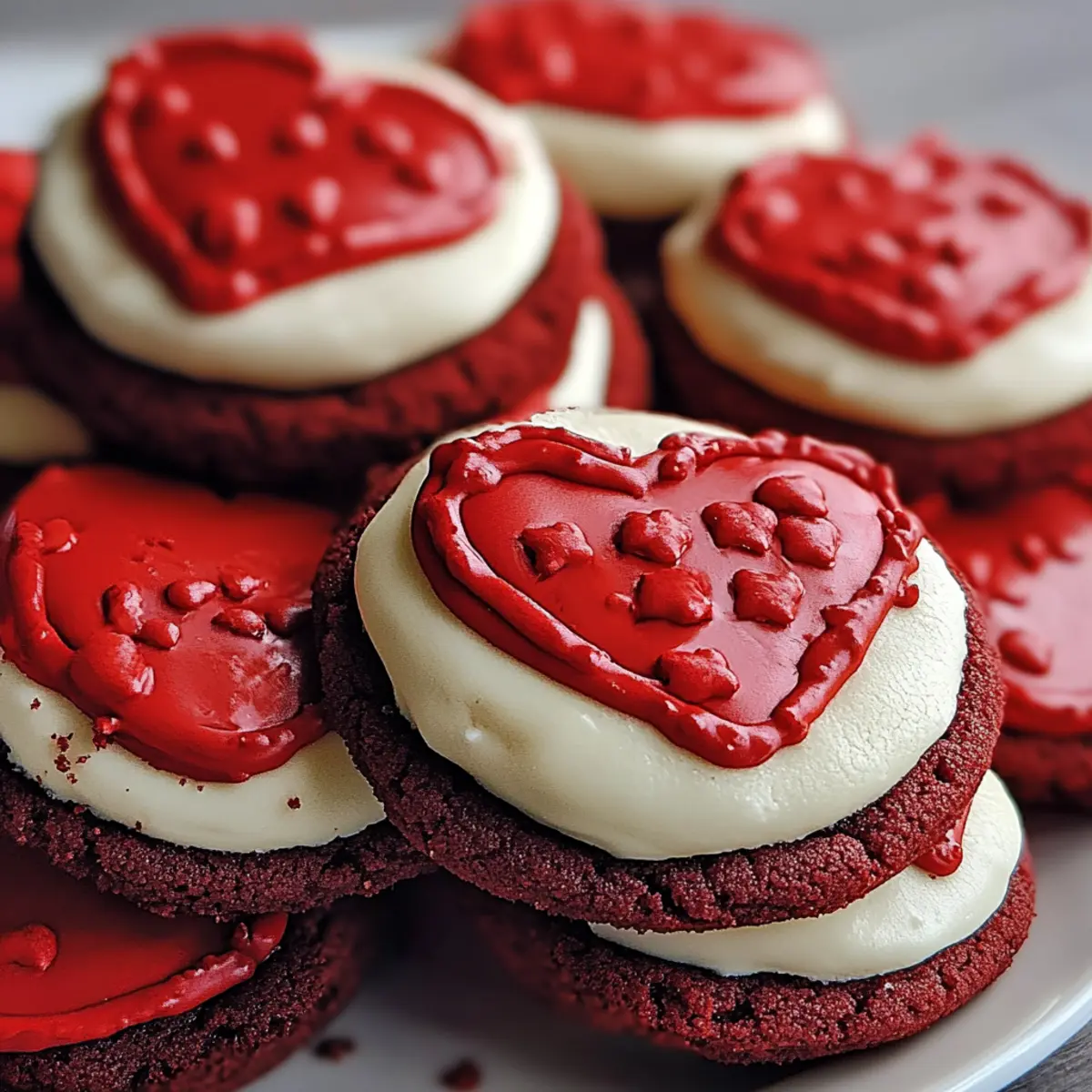 Red Velvet Valentine Cookies