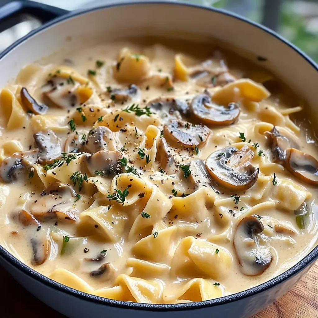 Creamy Mushroom Pasta Soup