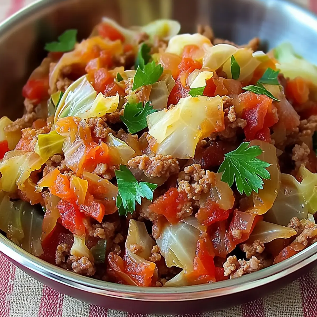 Easy Ground Beef and Chopped Cabbage Skillet Recipe for Dinner