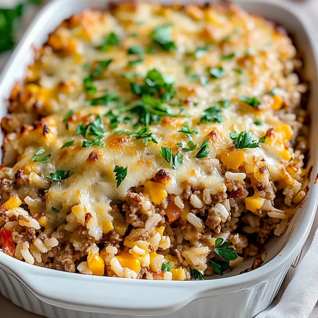 Ground Turkey Rice Casserole