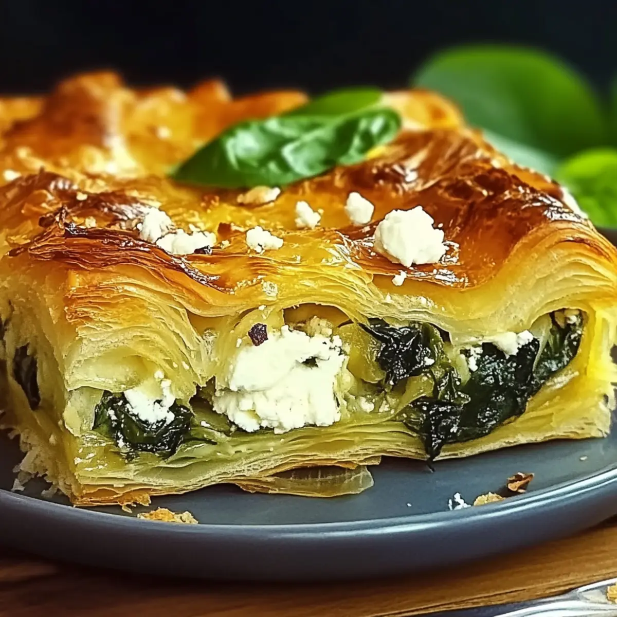 Croissant Strata with Spinach, Feta, and Gruyere