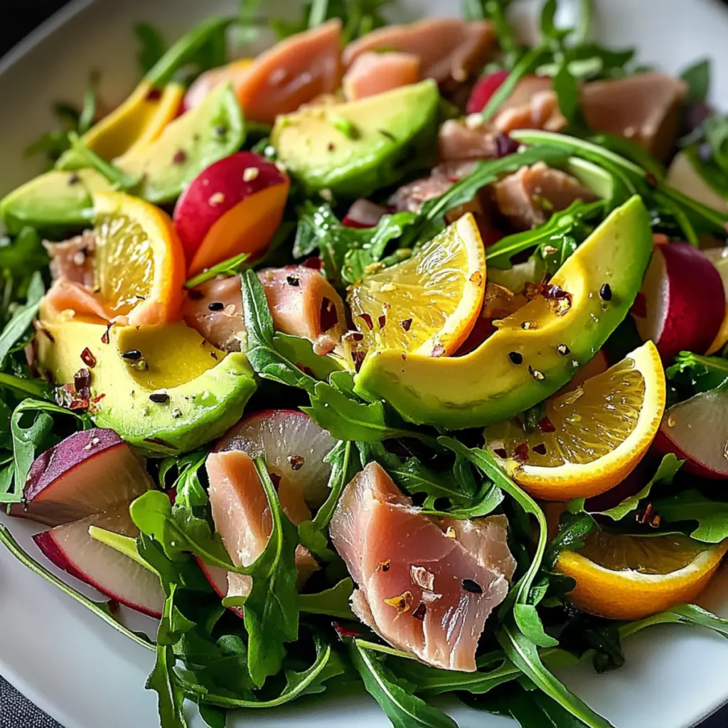 Arugula Tuna Avocado Salad