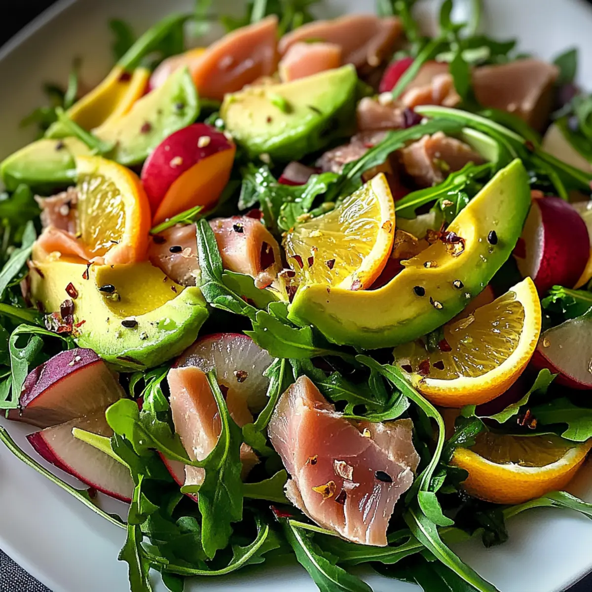 Arugula Tuna Avocado Salad