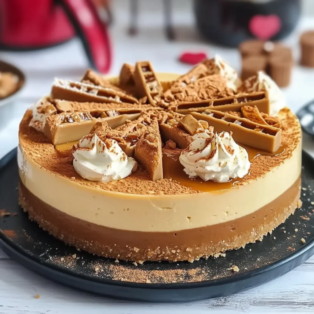 Irresistible Valentine's Lotus Biscoff Cheesecake
