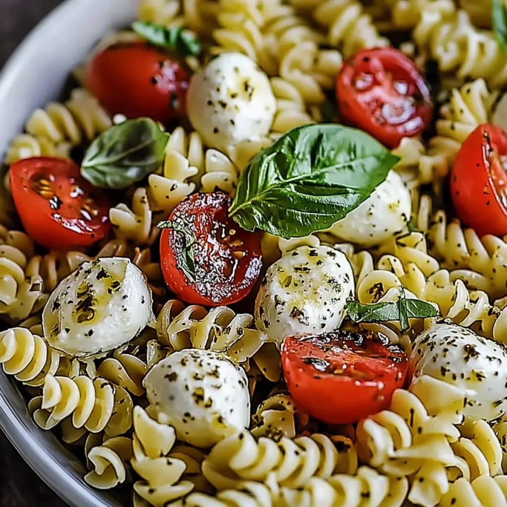 Delicious Creamy Caprese Pasta Salad Ready in 20 Minutes