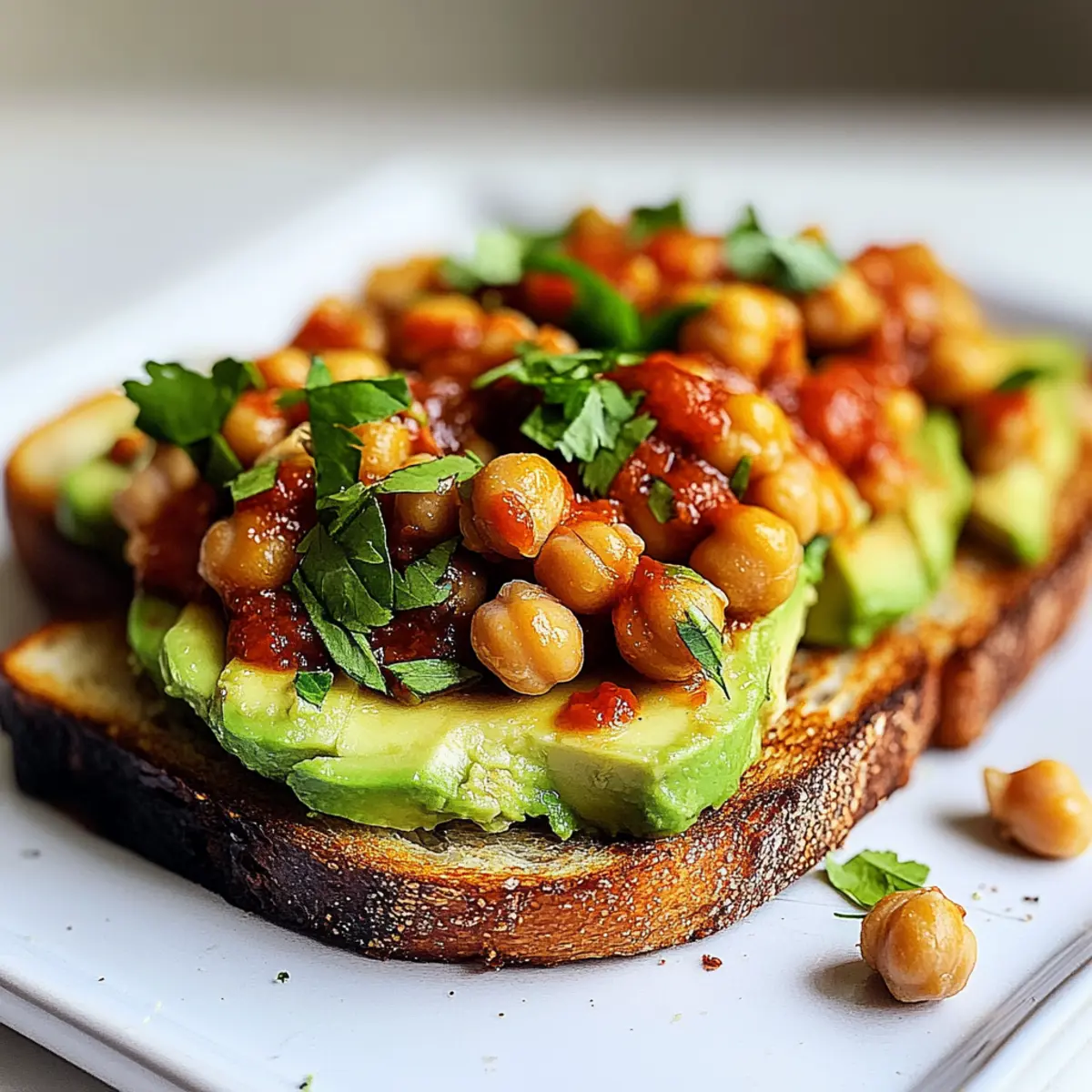 Spicy Chickpea Avocado Toast