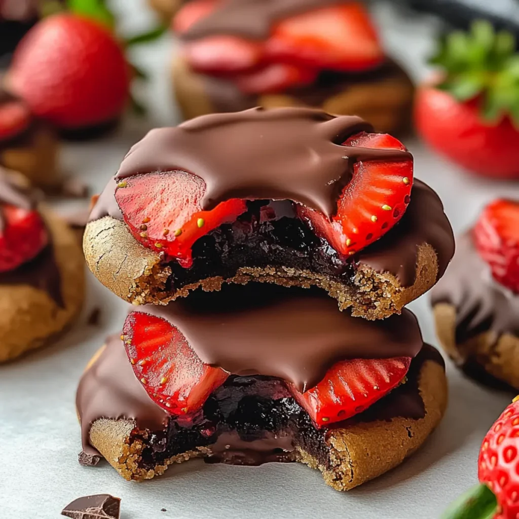 Chocolate Covered Strawberry Cookies