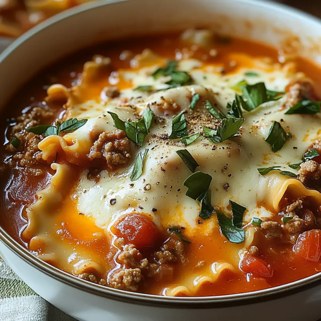 One Pot Lasagna Soup
