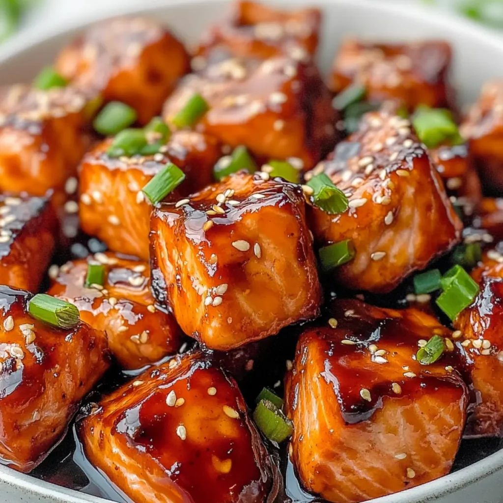 Crispy Honey Garlic Salmon Bites