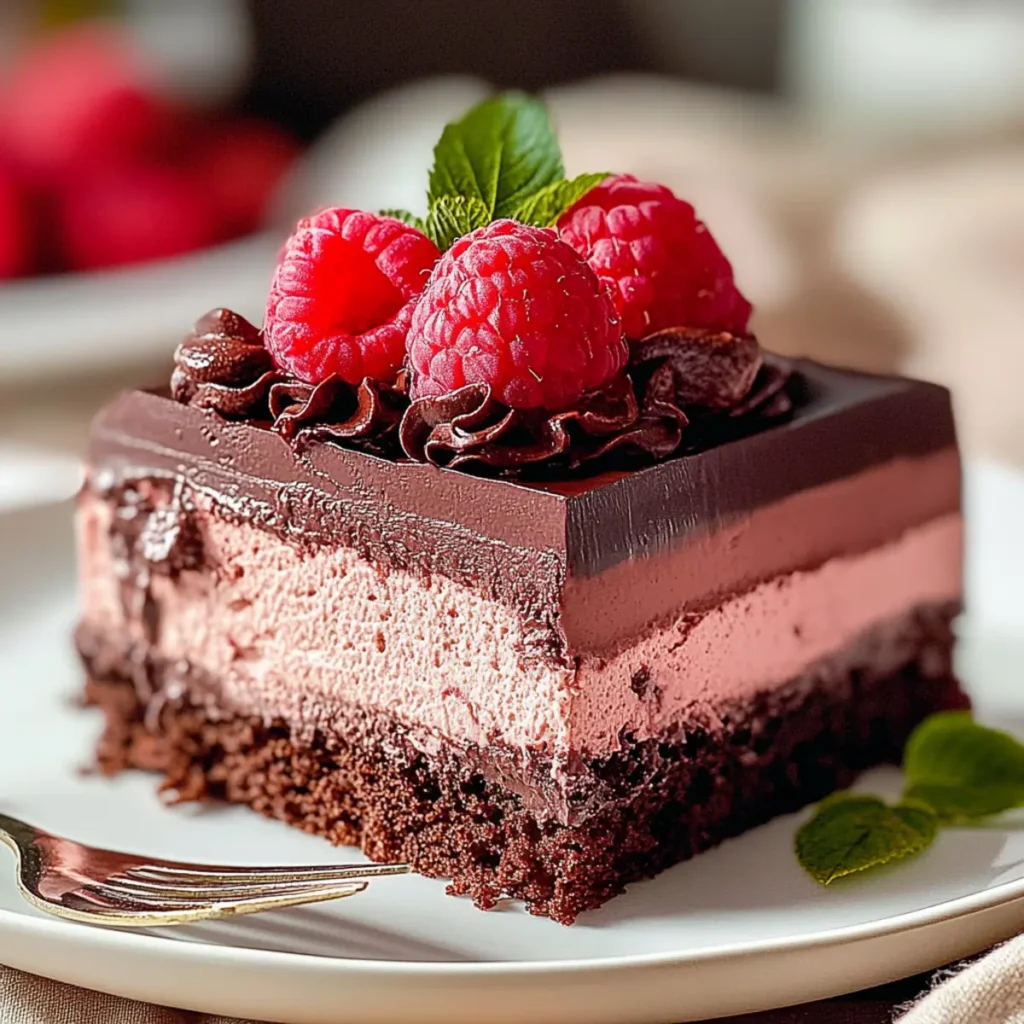 Chocolate Raspberry Mousse Cake