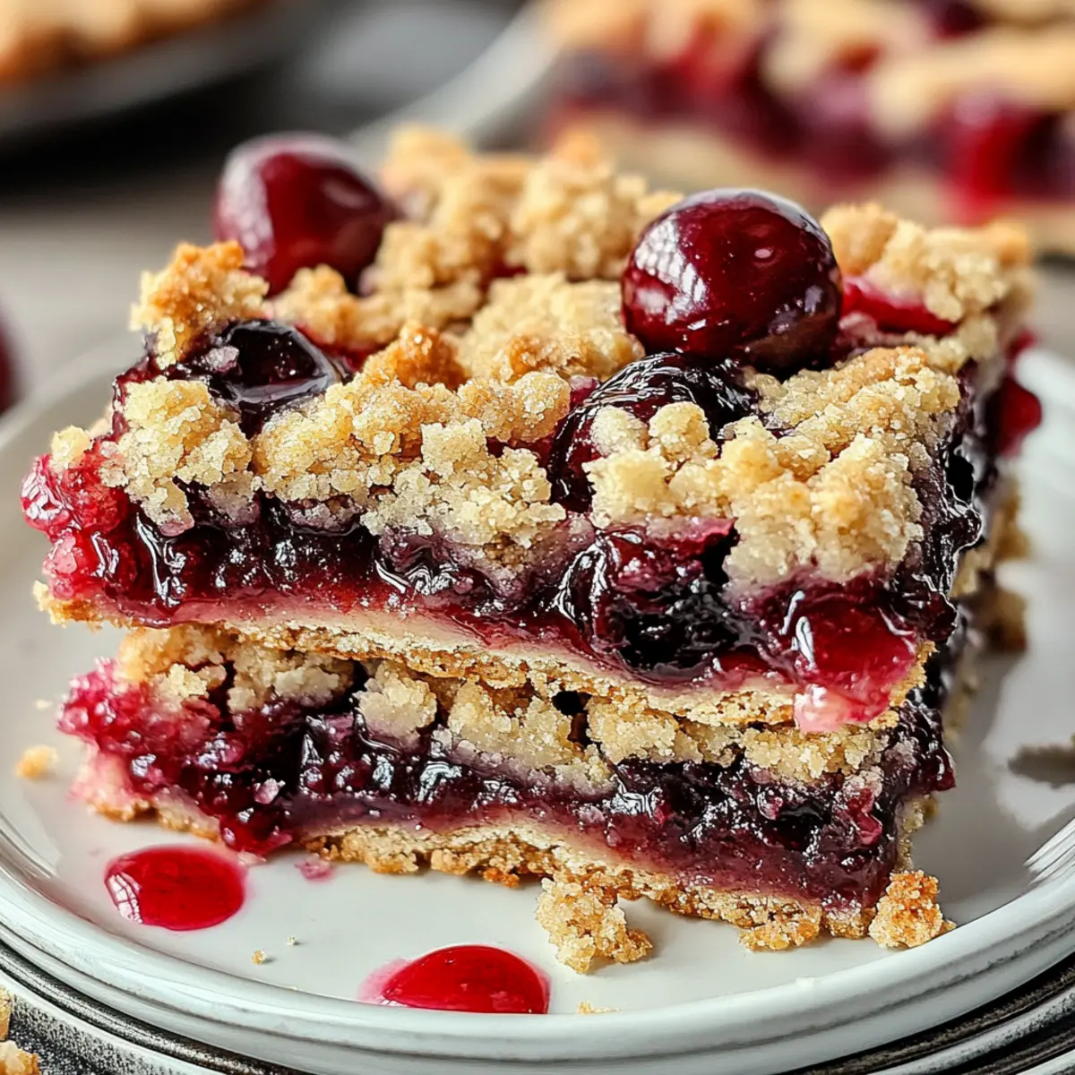 Cherry Crumble Bars
