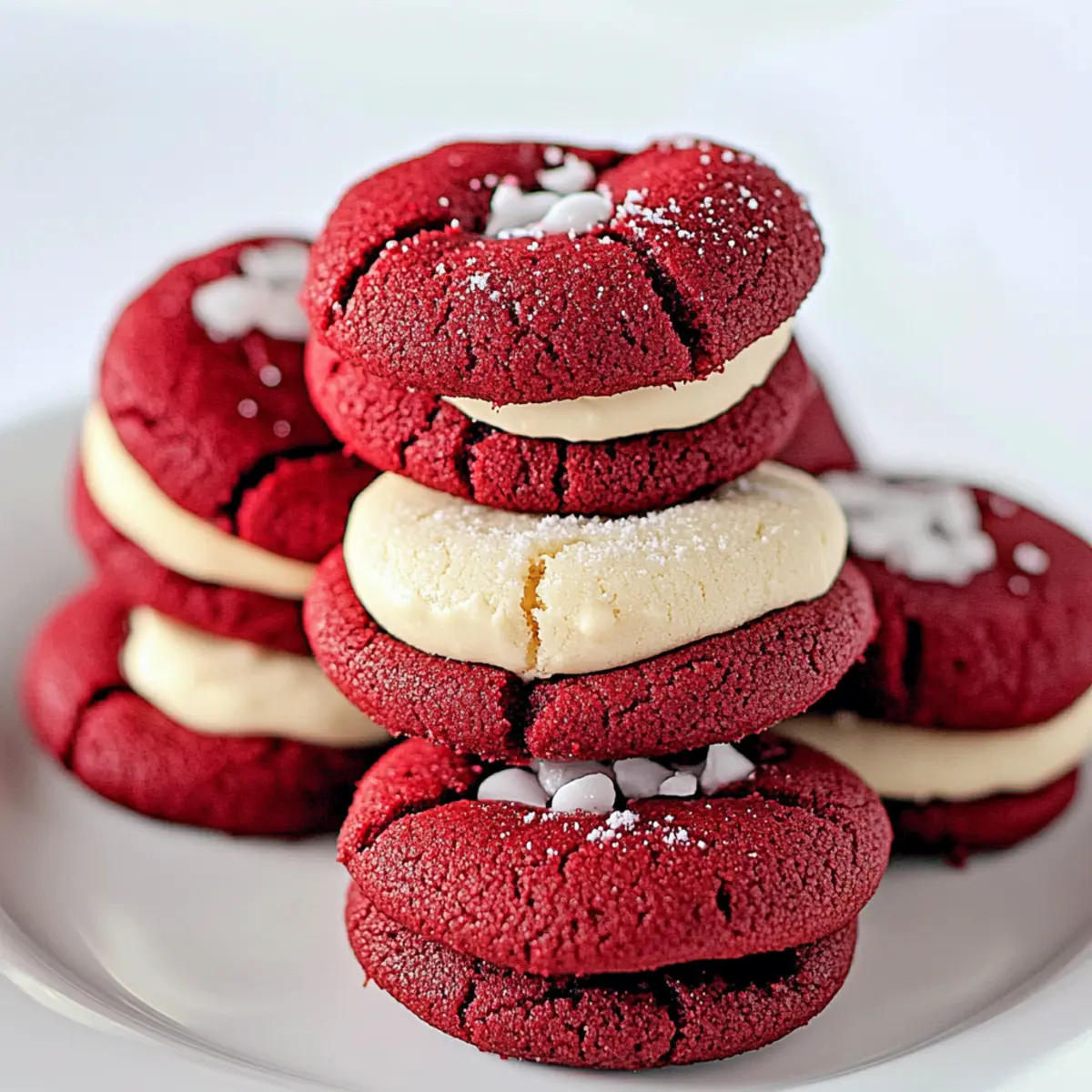 Red Velvet Blossom Cookies