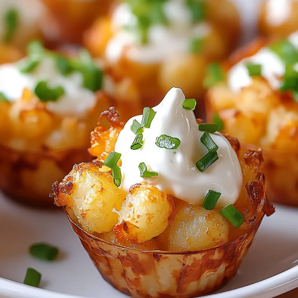 Tater Tot Appetizer Cups