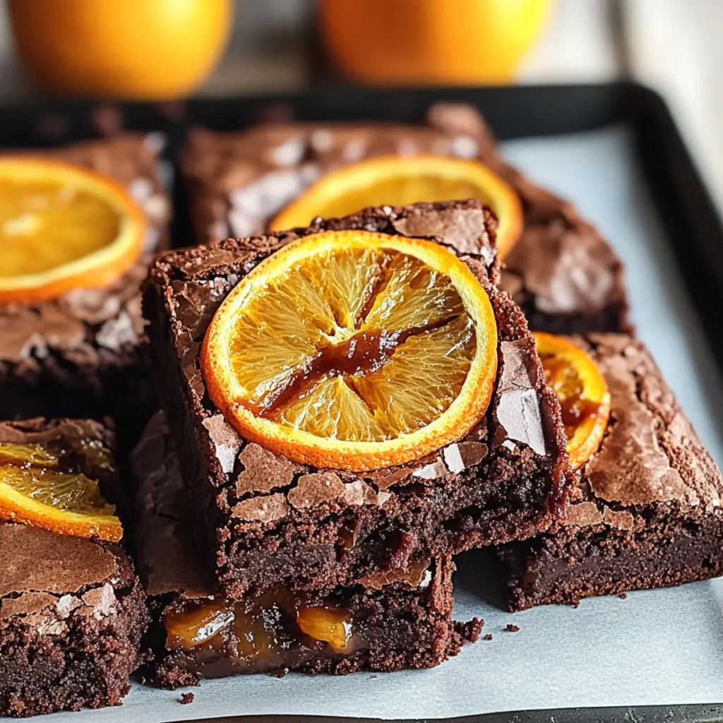 Orange Brownies - Dishing with Delaney