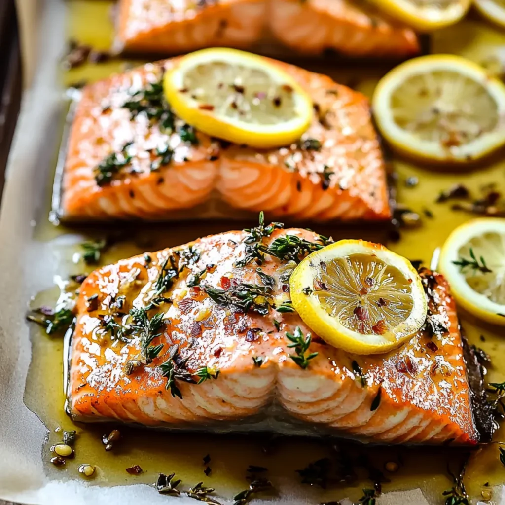 Sheet Pan Lemon Garlic Butter Salmon
