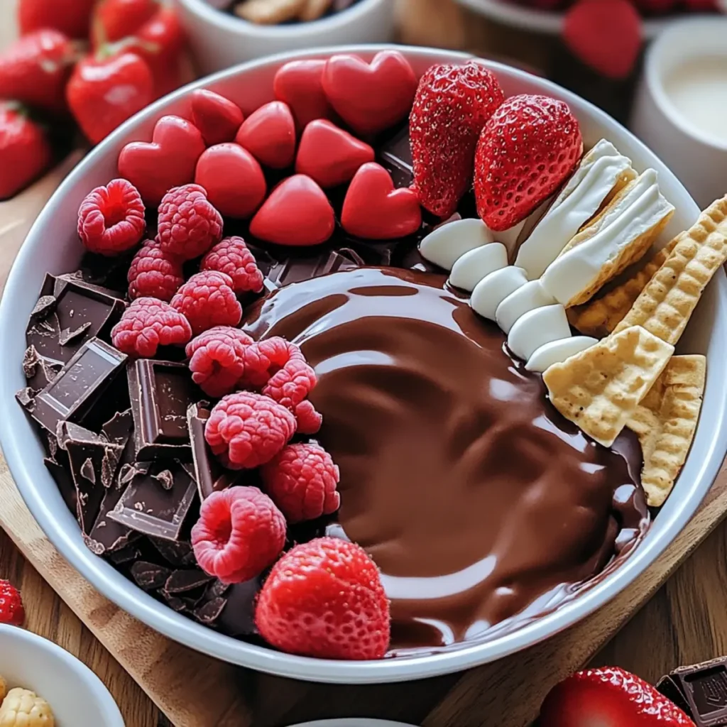 Valentine’s Day Chocolate Fondue Board