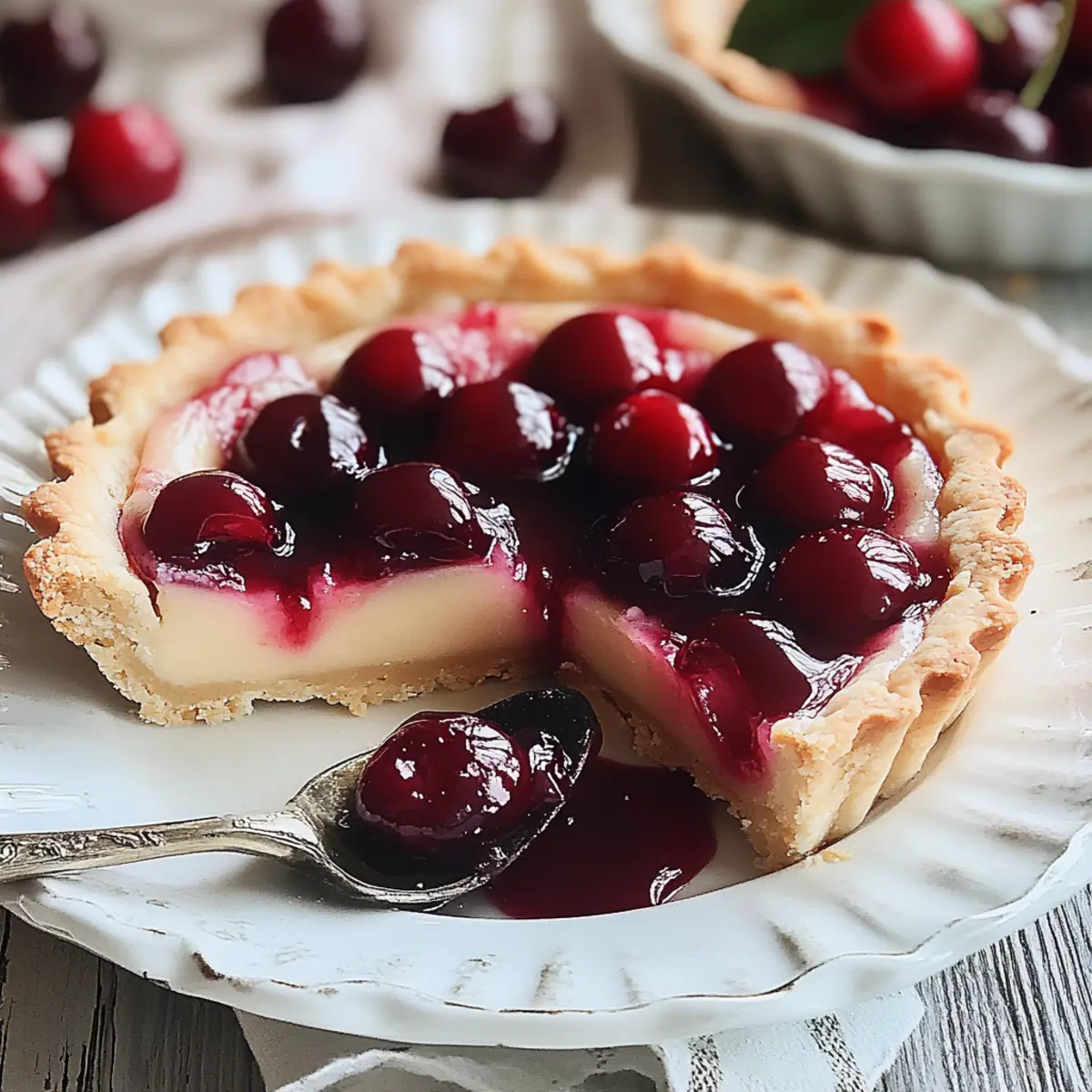 Cherry Vanilla Shortbread Tart
