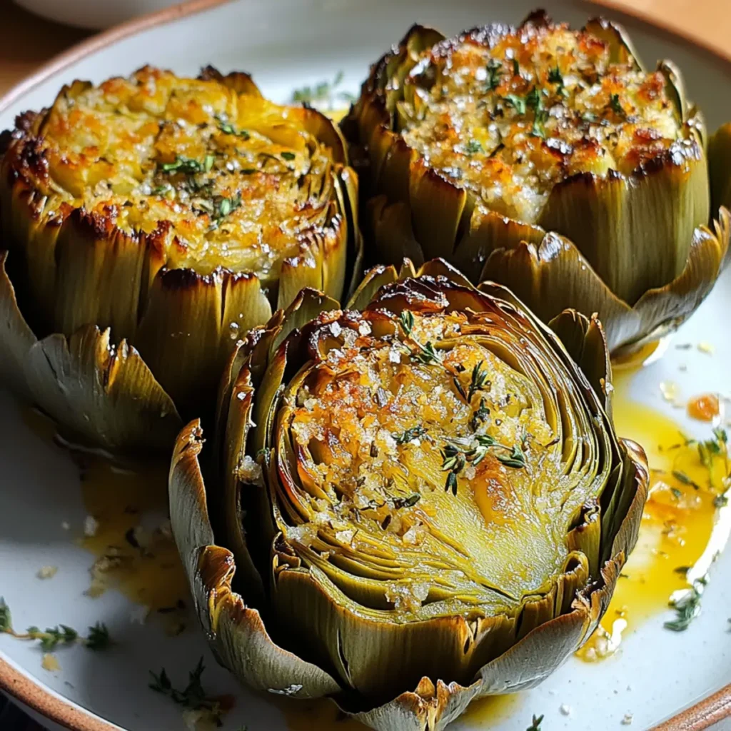 Buttery Stuffed Artichokes