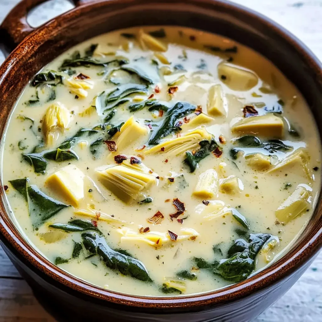 Creamy Spinach Artichoke Soup