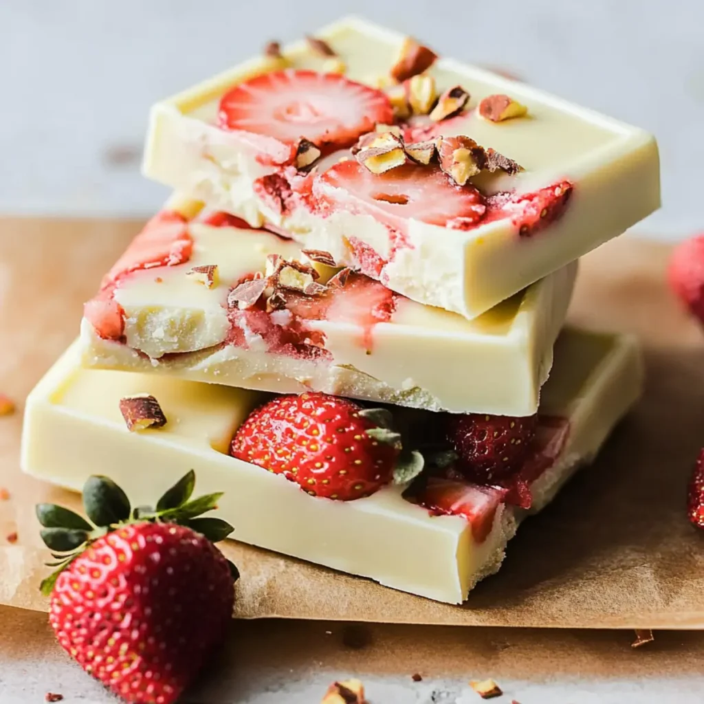 Strawberry White Chocolate Bars