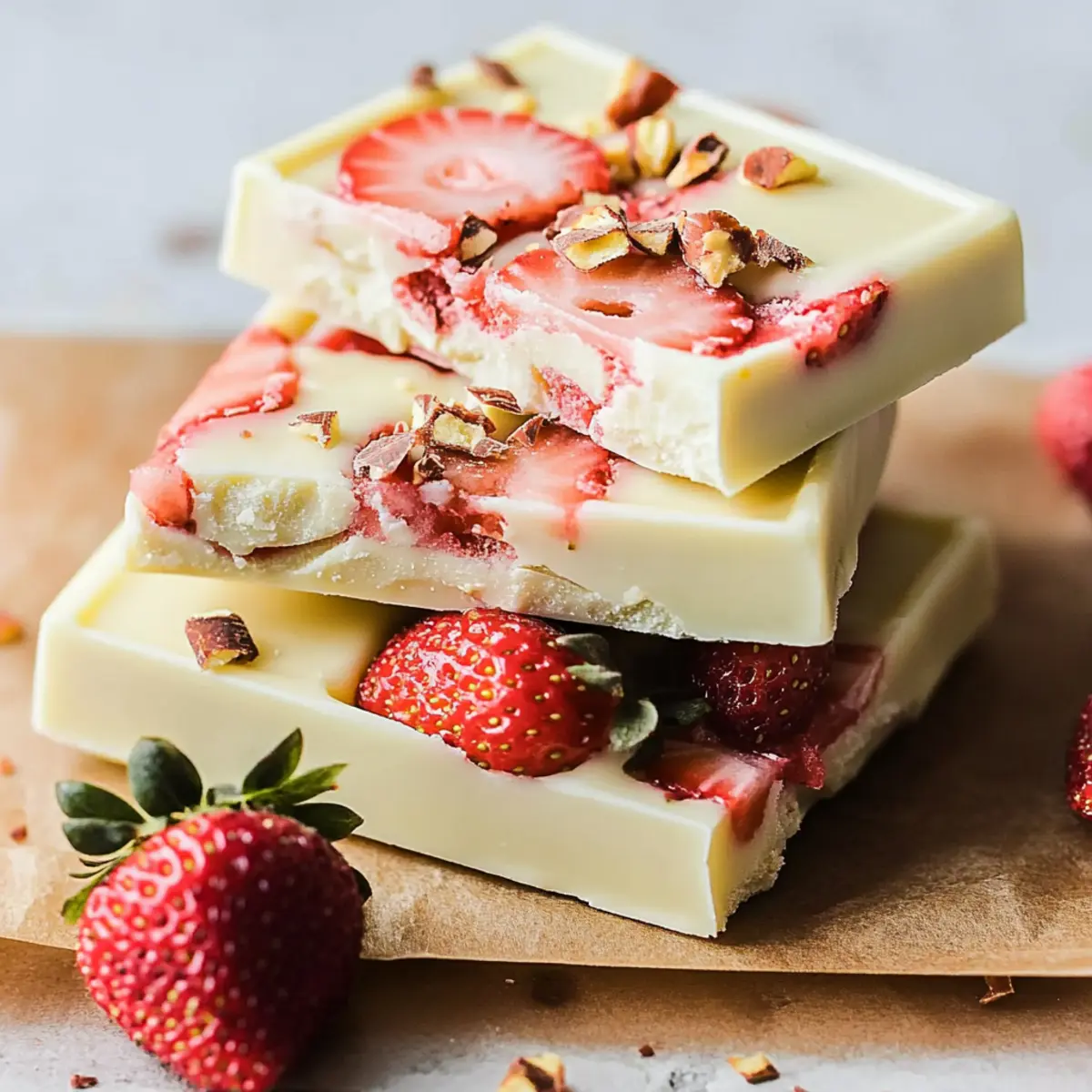 Strawberry White Chocolate Bars